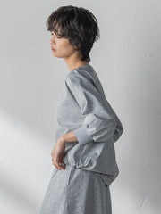 ボートネックドロストヘムスカートセットアップ