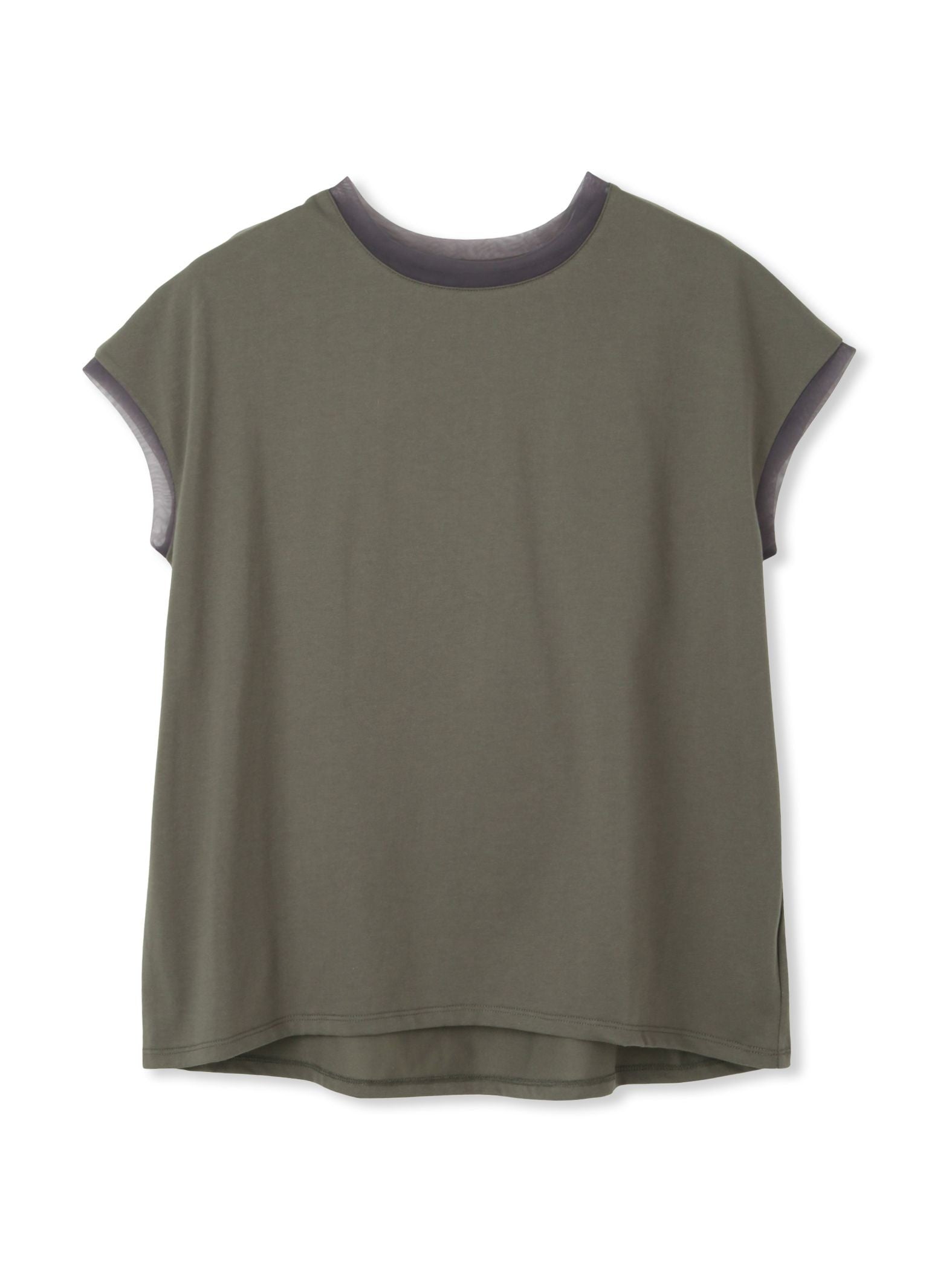天竺シアー切替えTシャツ≪洗濯機で洗える≫