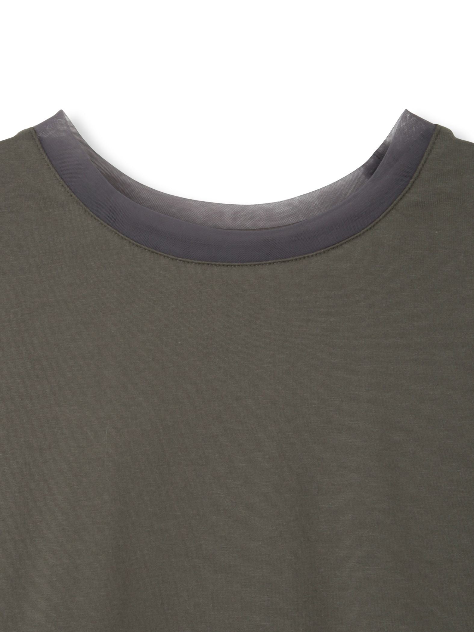 天竺シアー切替えTシャツ≪洗濯機で洗える≫
