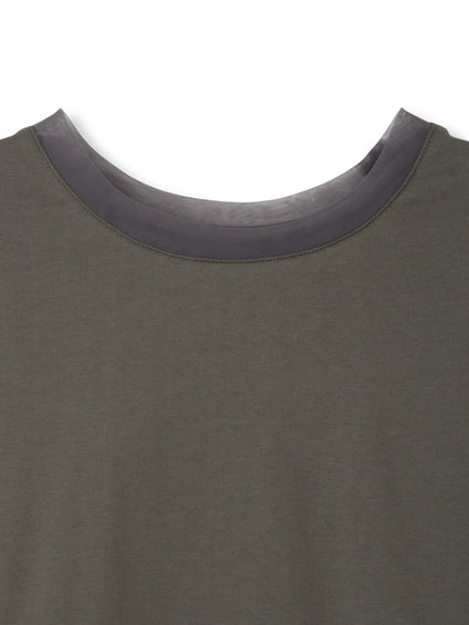 天竺シアー切替えTシャツ≪洗濯機で洗える≫
