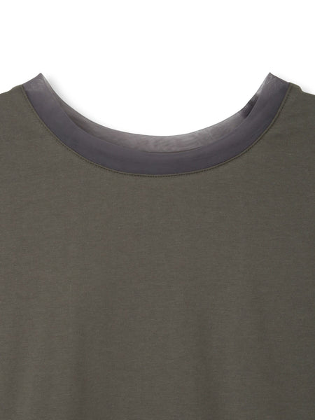 天竺シアー切替えTシャツ≪洗濯機で洗える≫