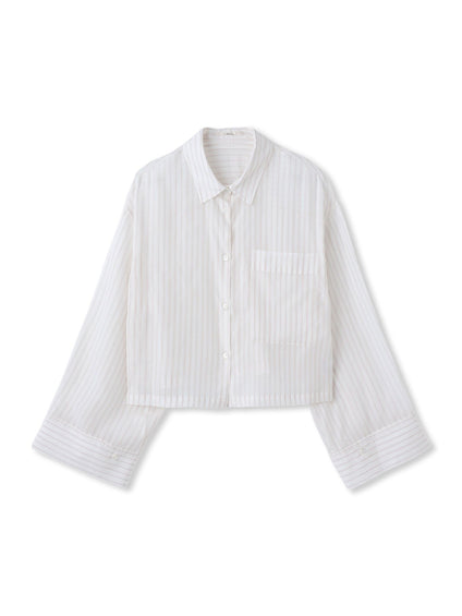 LYOCELL DOBBY STRIPEシャツ