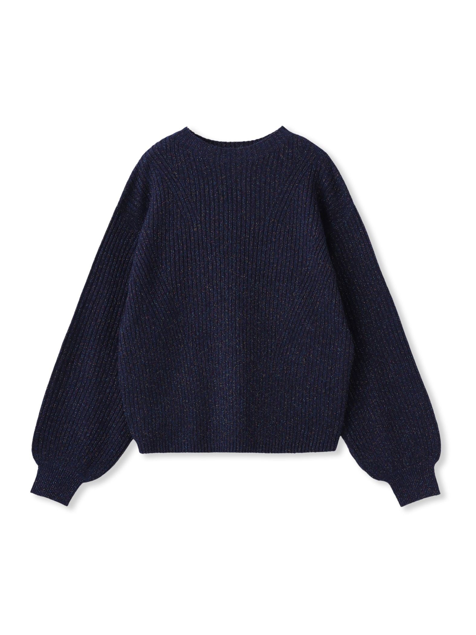 【WEB限定カラーあり】ラメボトルネックプルオーバー≪手洗い可能≫