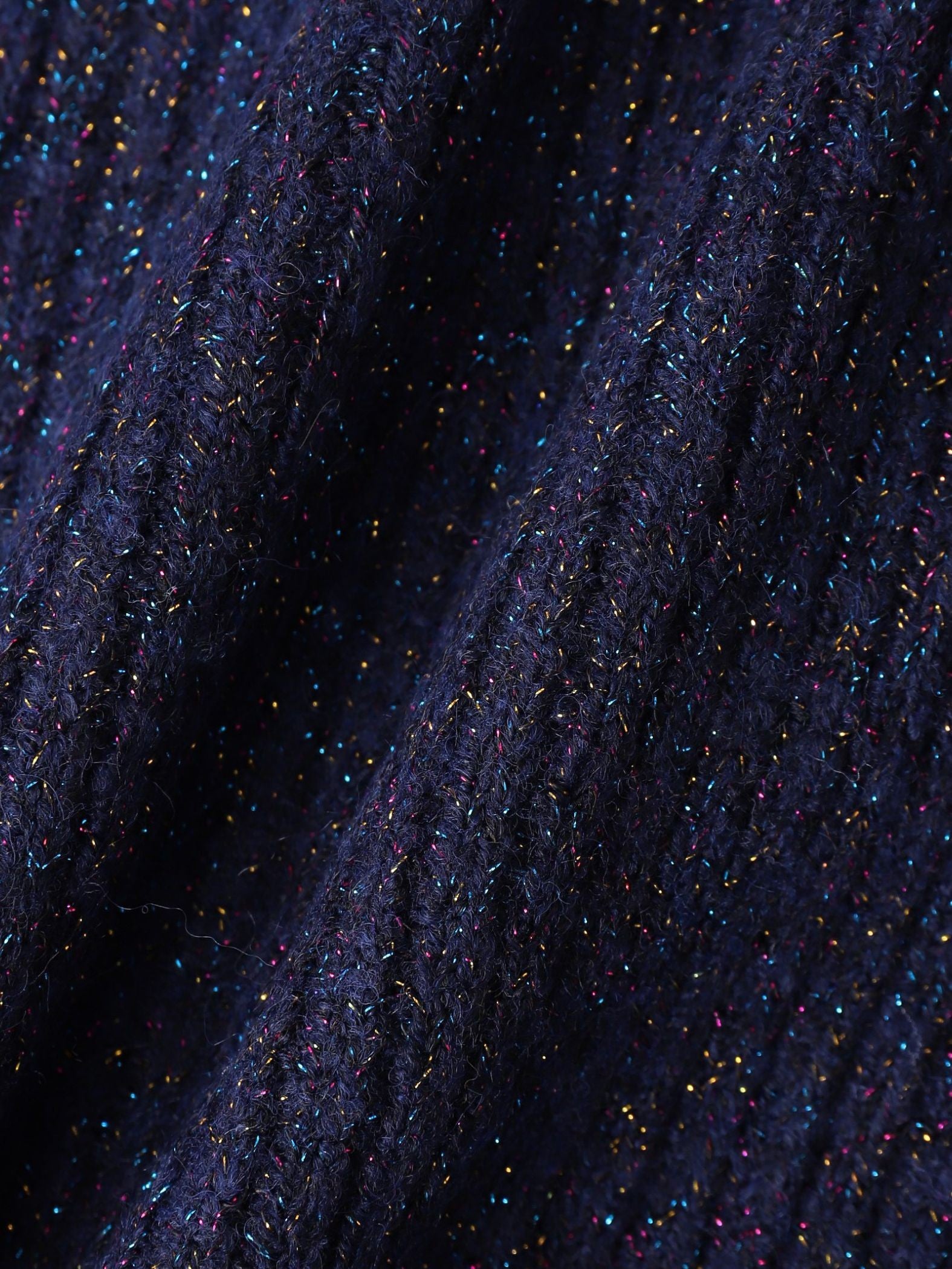 【WEB限定カラーあり】ラメボトルネックプルオーバー≪手洗い可能≫