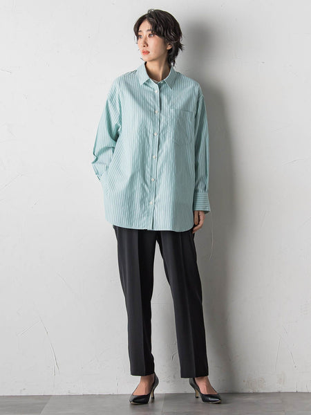 ドビーストライプシャツ
