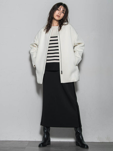 【ふわもち】ボーダーニット≪洗濯機で洗える≫