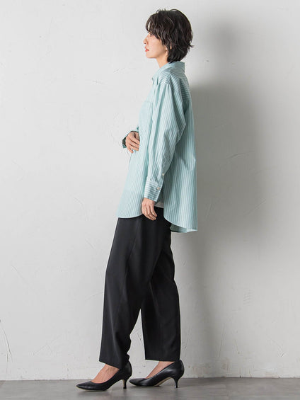 ドビーストライプシャツ