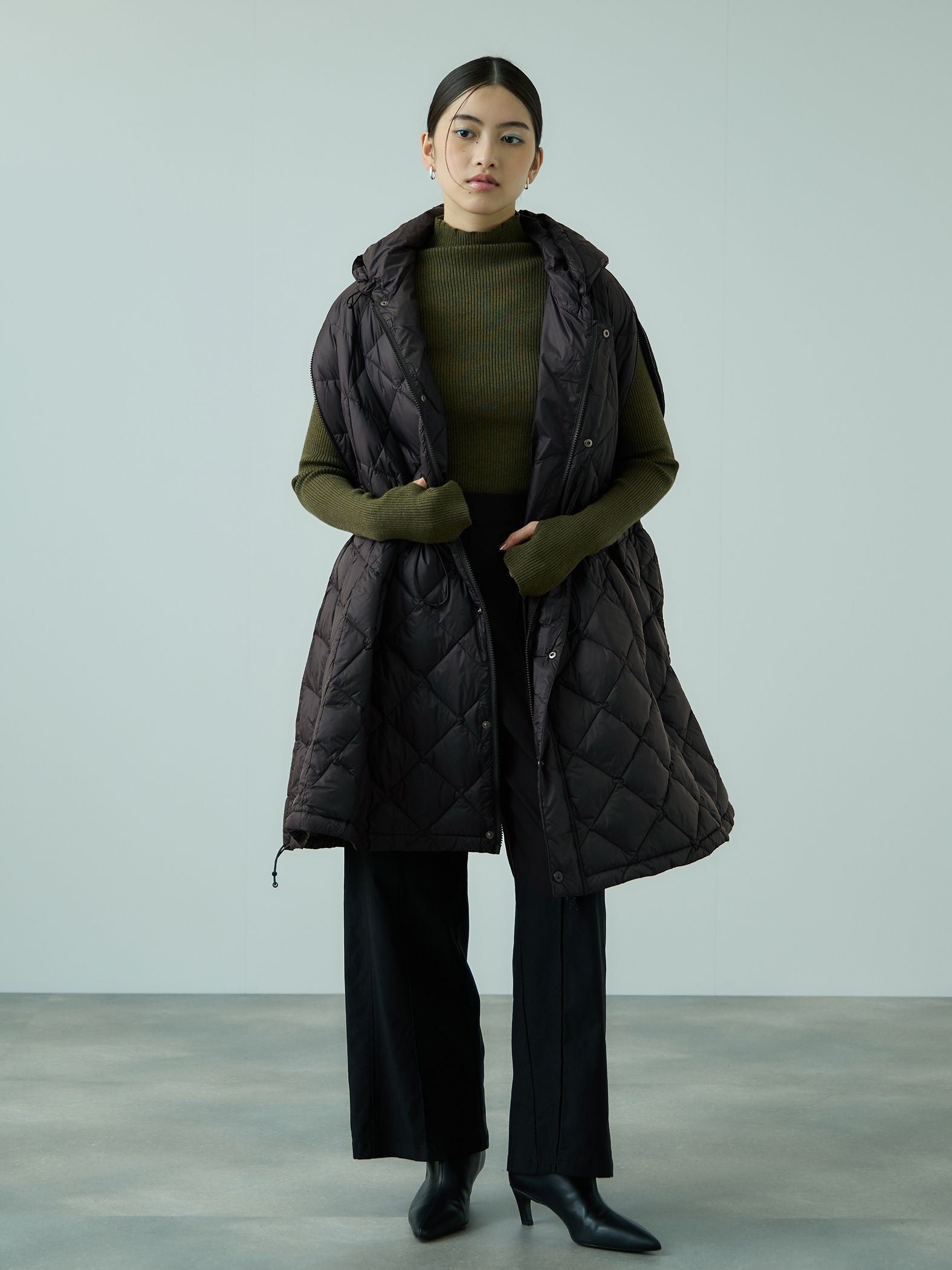 TAION　ダウンケープコート≪手洗い可能≫