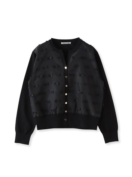 リボンジャガードカーディガン