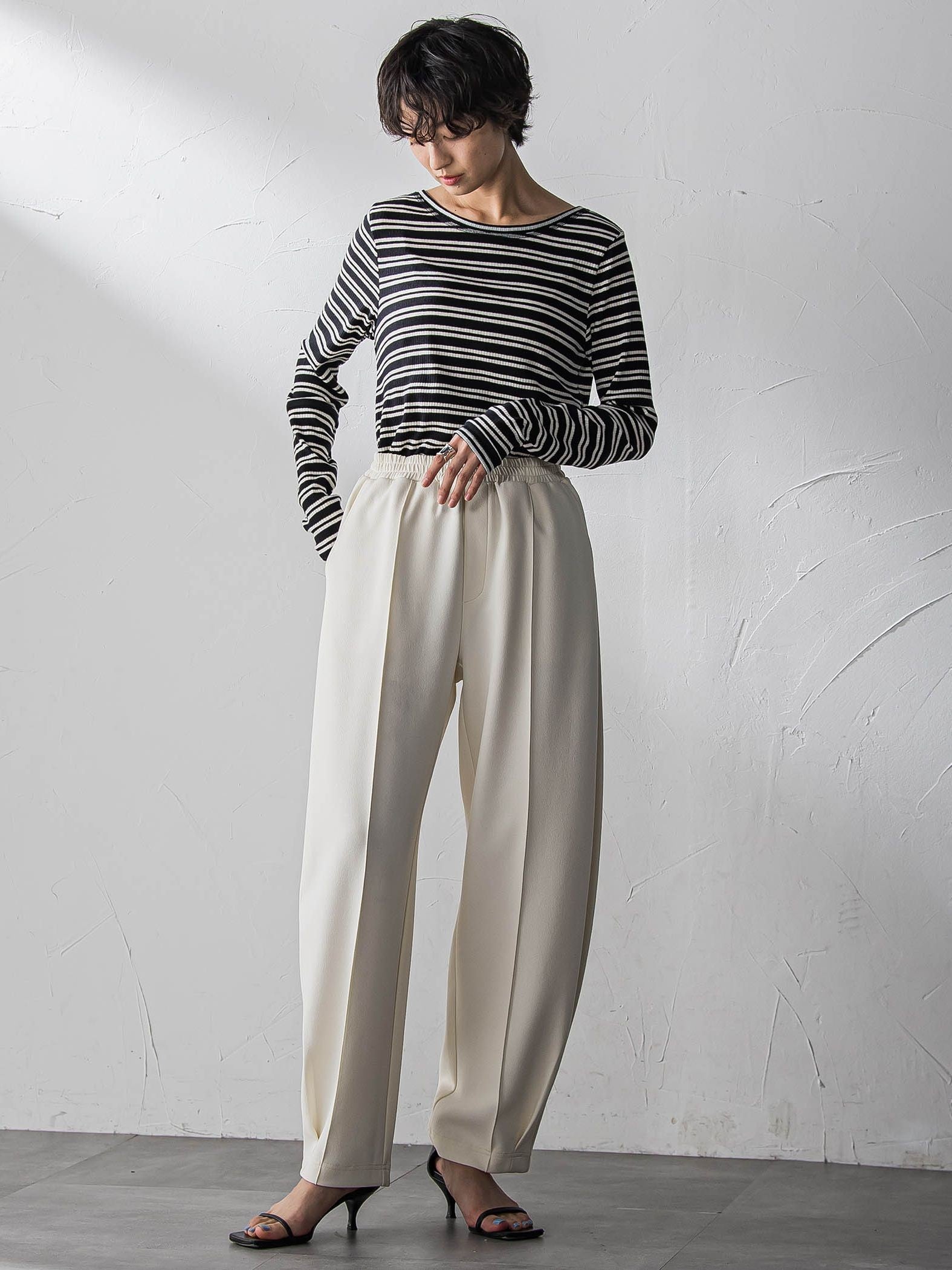 ”肌が喜ぶ”前後2WAYクルーネックロンT≪手洗い可能≫