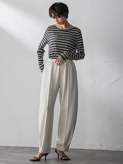 ”肌が喜ぶ”前後2WAYクルーネックロンT≪手洗い可能≫