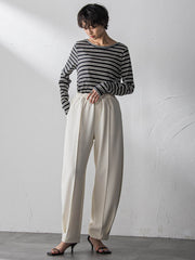 ”肌が喜ぶ”前後2WAYクルーネックロンT≪手洗い可能≫