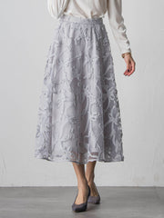 スパンコールテープチュールスカート