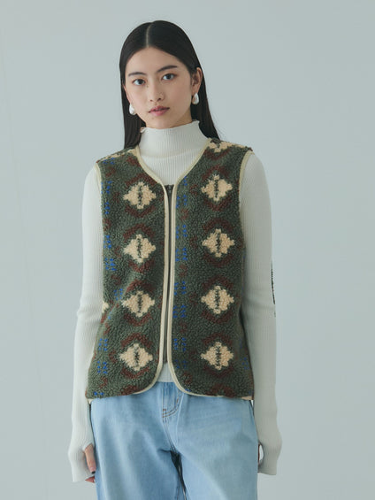 ボアライナー付きナイロンフーディブルゾン≪洗濯機で洗える≫