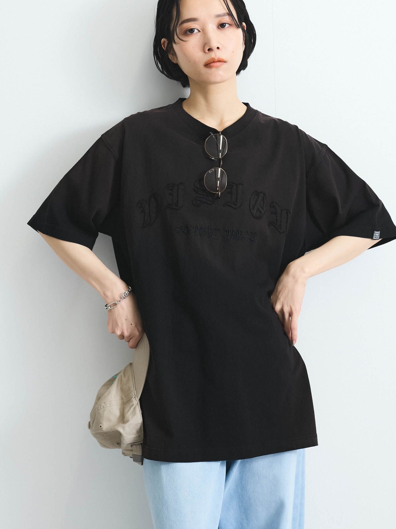 【VISION STREET WEAR】ヴィンテージワッペンTシャツ≪洗濯機で洗える≫