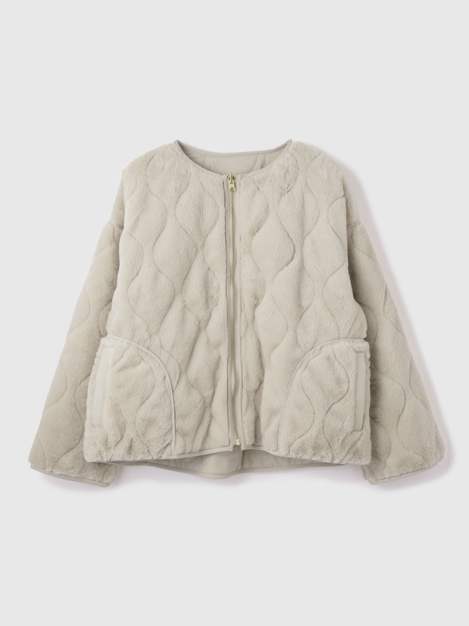 ひょうたんキルトリバーシブルZIPジャケット