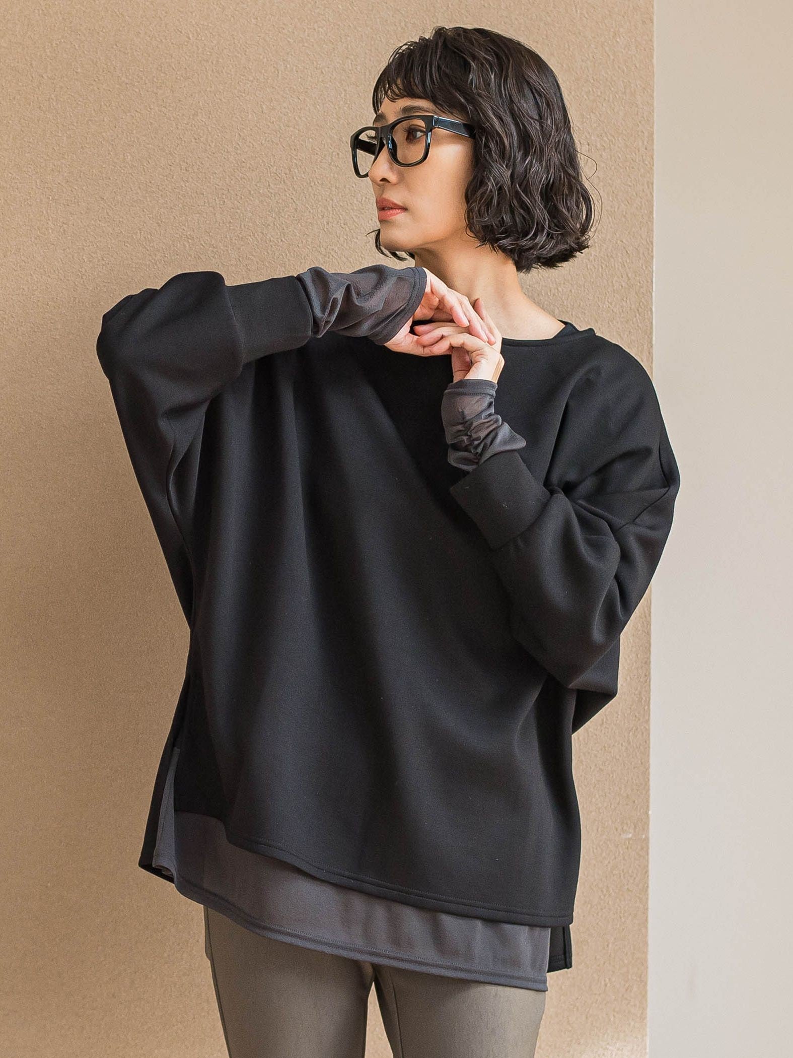 【WEB限定/大きいサイズ】”重ねるだけで格上げ”レイヤードインナー