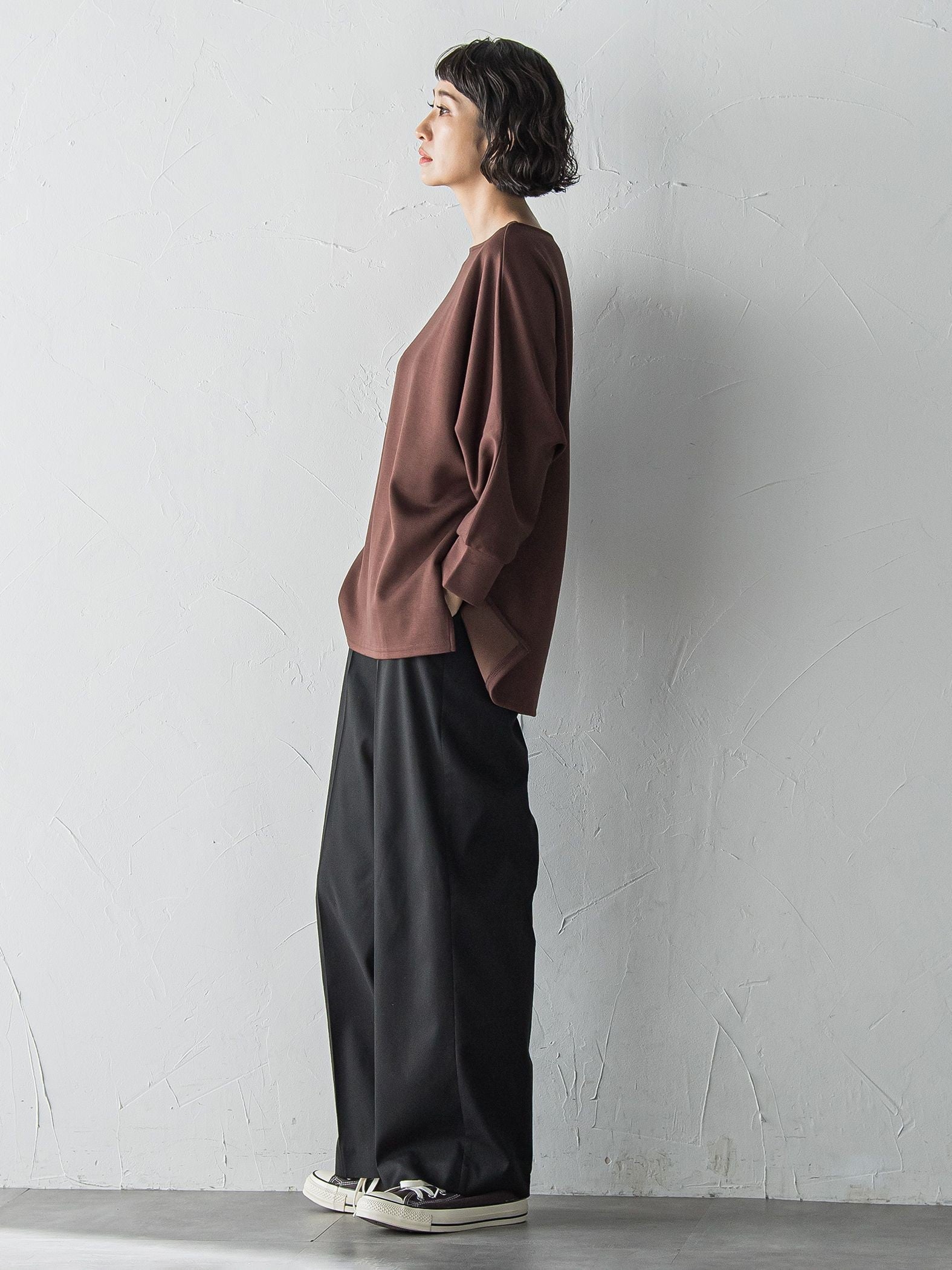 【WEB限定】”もっちり素材”ダンボールドルマンプルオーバー≪手洗い可能≫