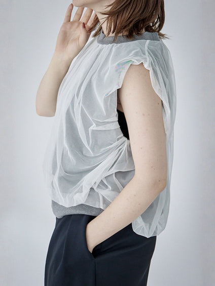 Chulle gather tops 【日本製】≪手洗い可能≫