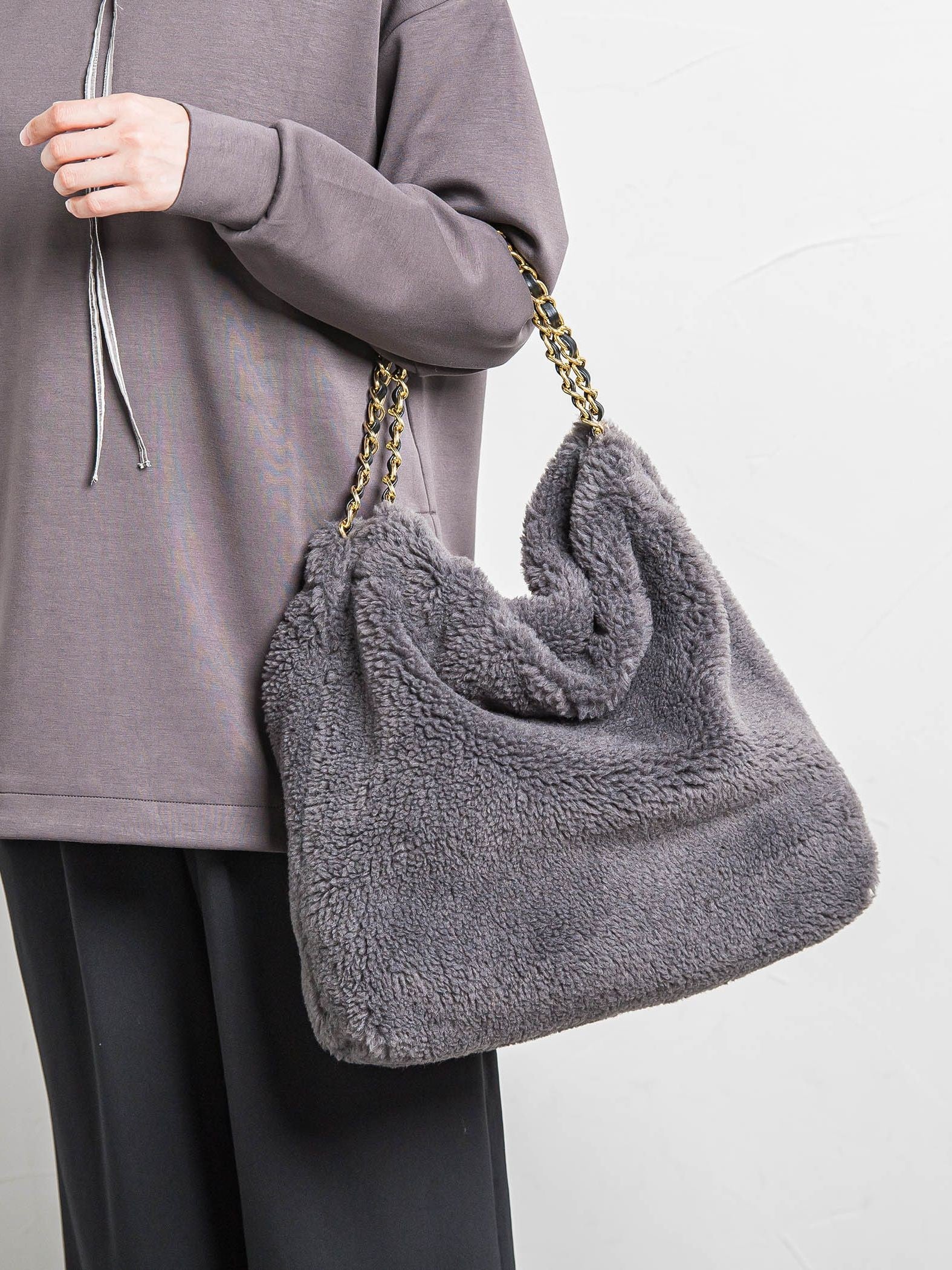 【WEB限定】【VIOLAd'ORO】エコムートン チェーンショルダートートM ELMO / V-8680