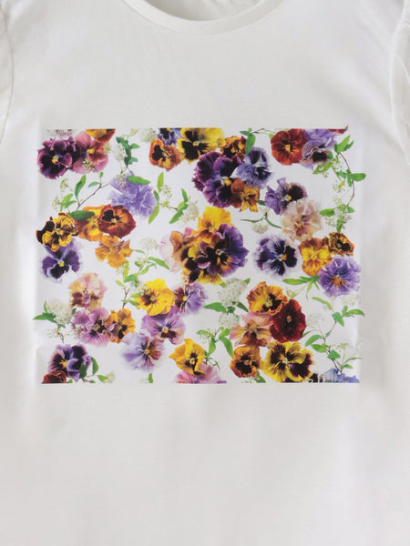 【KEITA KAWASAKI × Viaggio Bluコラボ】袖チュールプリントTシャツ