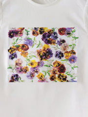 【KEITA KAWASAKI × Viaggio Bluコラボ】袖チュールプリントTシャツ