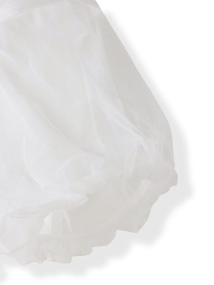 【KEITA KAWASAKI × Viaggio Bluコラボ】袖チュールプリントTシャツ