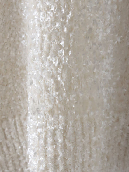 【大きいサイズ】ツヤモールVネックニット