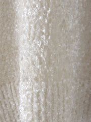 【大きいサイズ】ツヤモールVネックニット