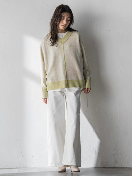 【新色追加】今日の気分で着回せるリバーシブルニット≪手洗い可能≫