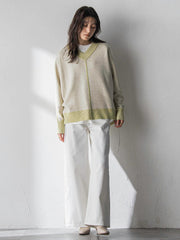 【新色追加】今日の気分で着回せるリバーシブルニット≪手洗い可能≫