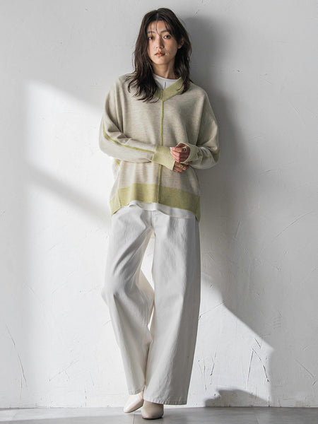 【新色追加】今日の気分で着回せるリバーシブルニット≪手洗い可能≫