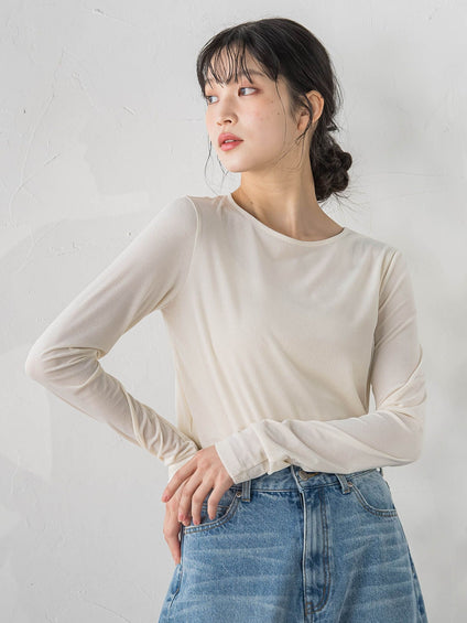 シアーベロアカットソー≪手洗い可能≫