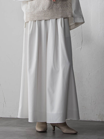 シャンブレーイージーキュロットパンツ≪手洗い可能≫