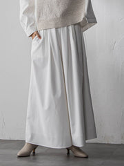 シャンブレーイージーキュロットパンツ≪手洗い可能≫