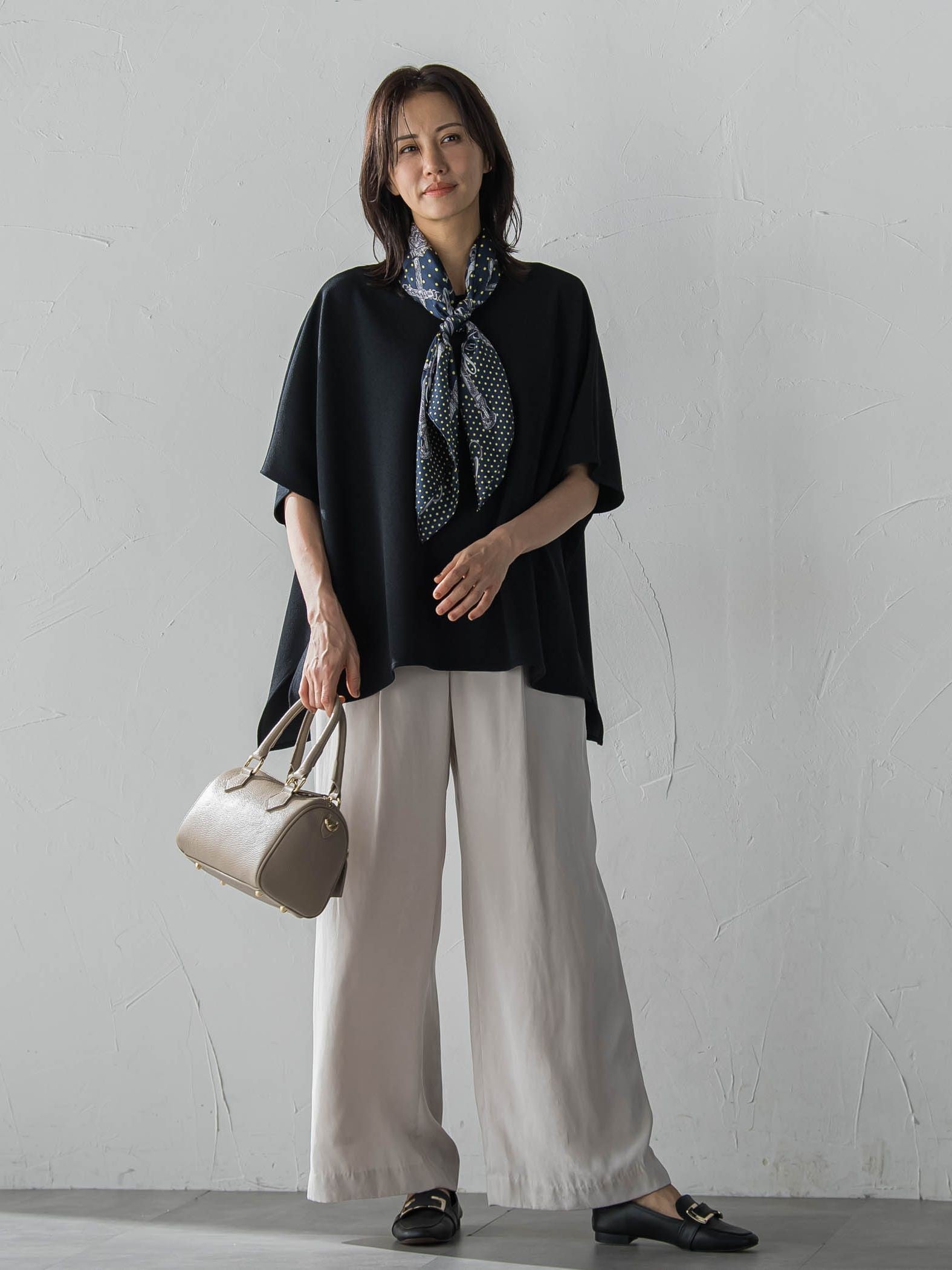 【WEB限定】【manipuri】＜シルクスカーフ88＞ ドットビット