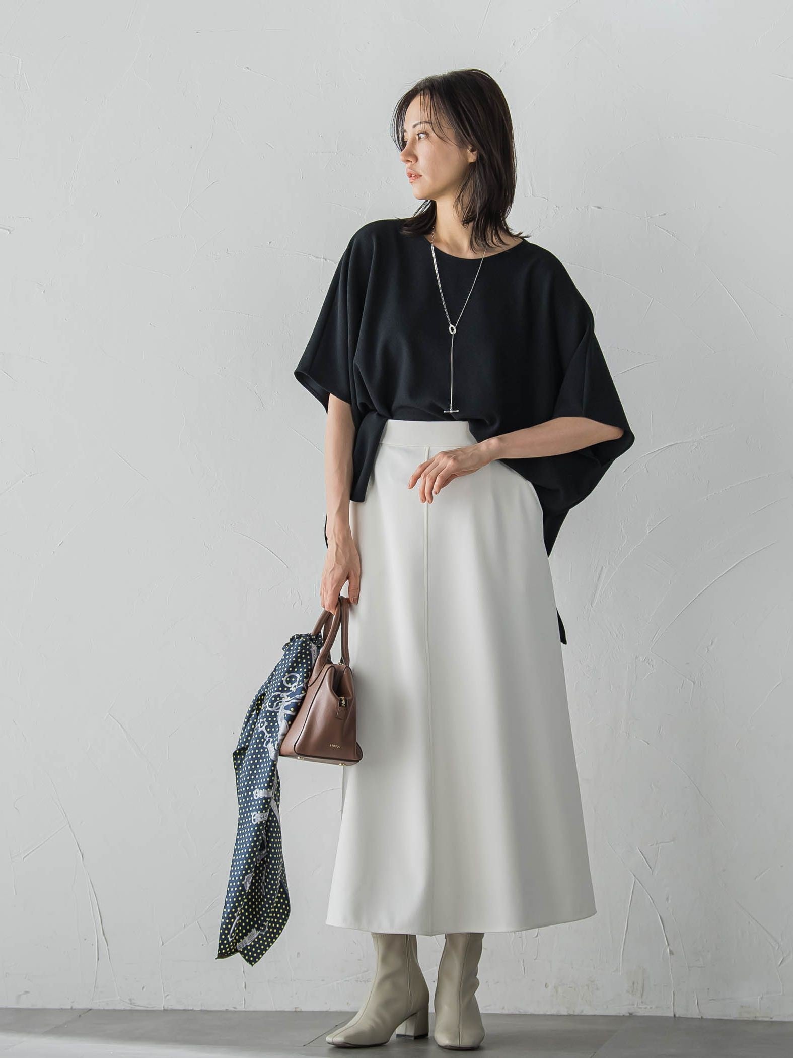 【WEB限定】【manipuri】＜シルクスカーフ88＞ ドットビット