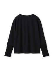 袖レースインナーカットソー