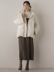 袖ボタンランダムリブニット≪手洗い可能≫