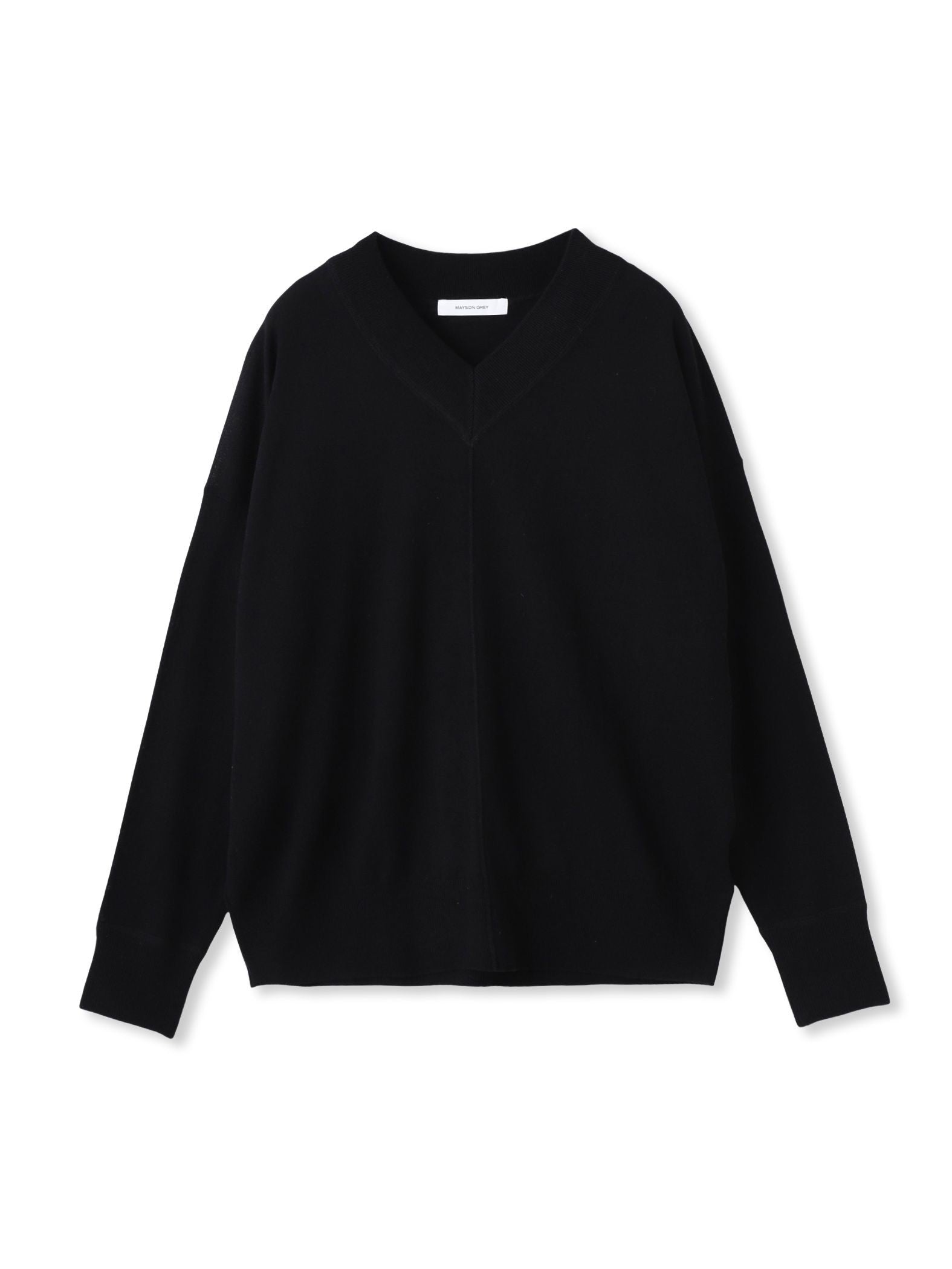 シルクカシミヤVネックコクーンニットプルオーバー≪手洗い可能≫