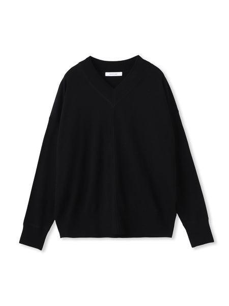 シルクカシミヤVネックコクーンニットプルオーバー≪手洗い可能≫