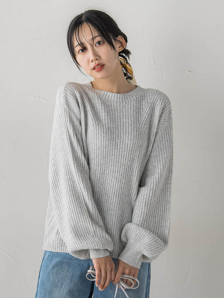 【WEB限定カラーあり】ラメボトルネックプルオーバー≪手洗い可能≫