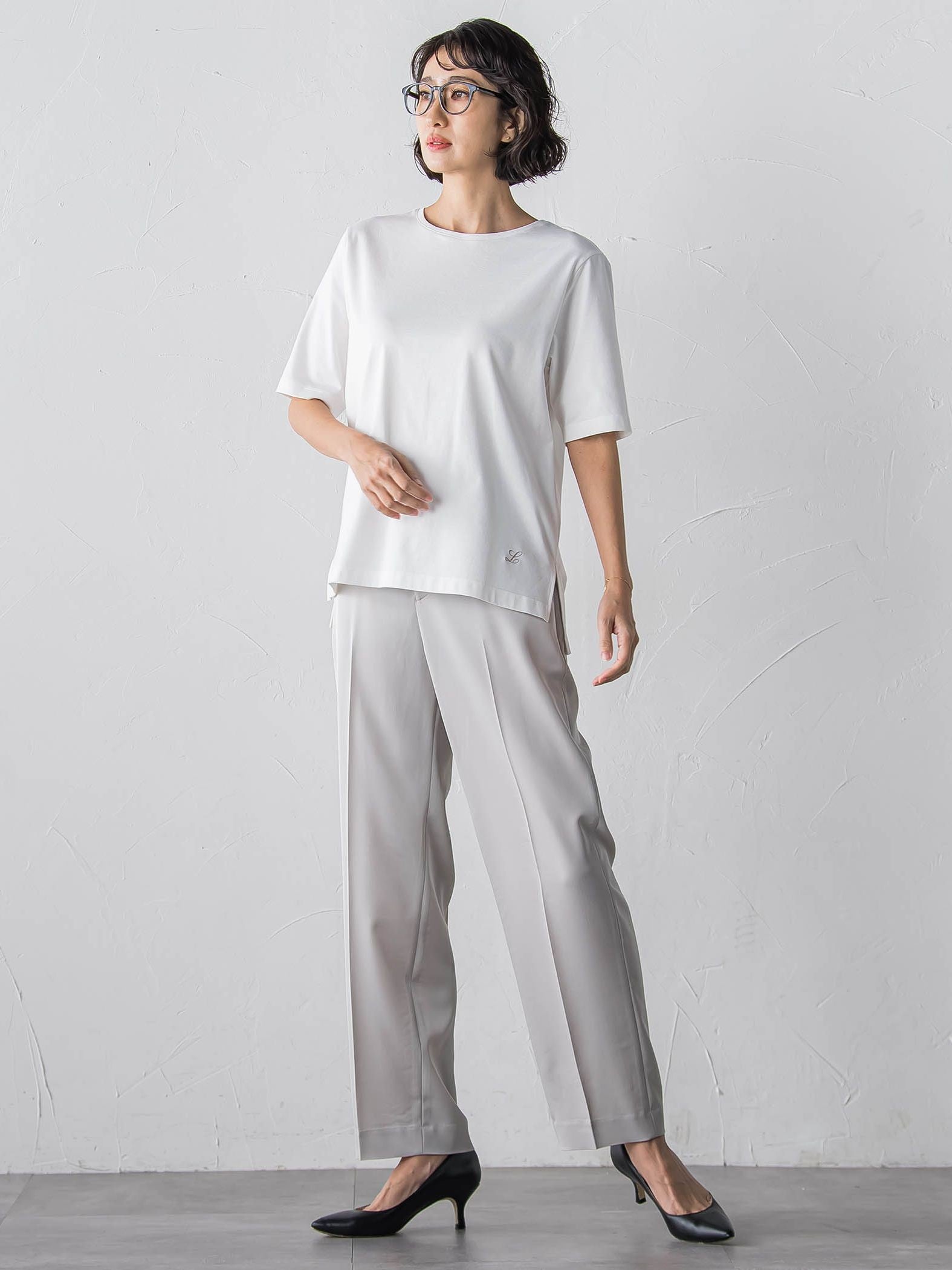 【大きいサイズ】【受注会限定】刺繍ロゴ入りカットソー