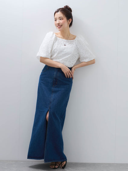 【SHIORI IRIE コラボ】2WAYオフショルレースブラウス≪手洗い可能≫