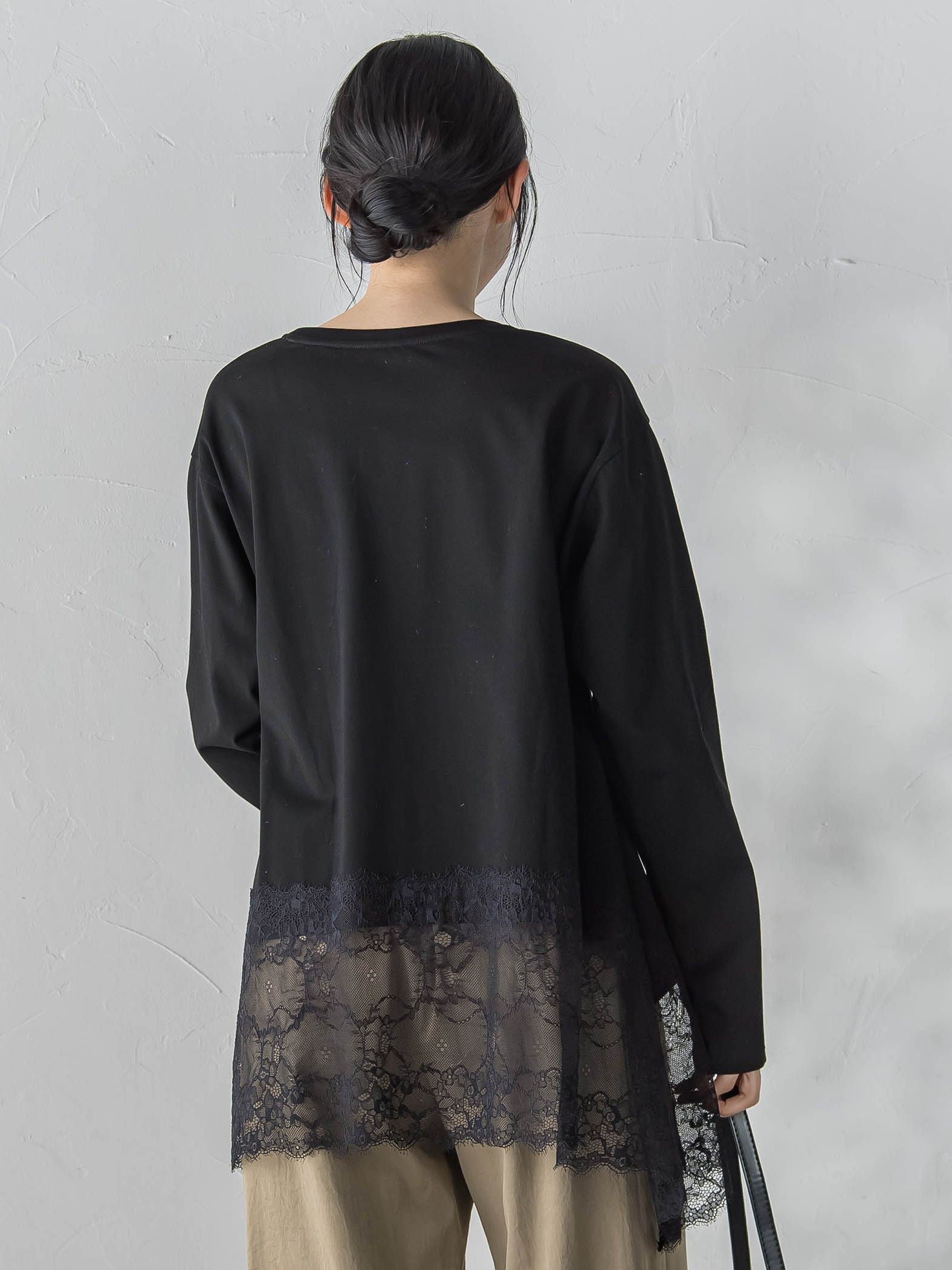 レースコンビカットソー