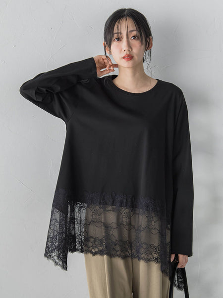 レースコンビカットソー