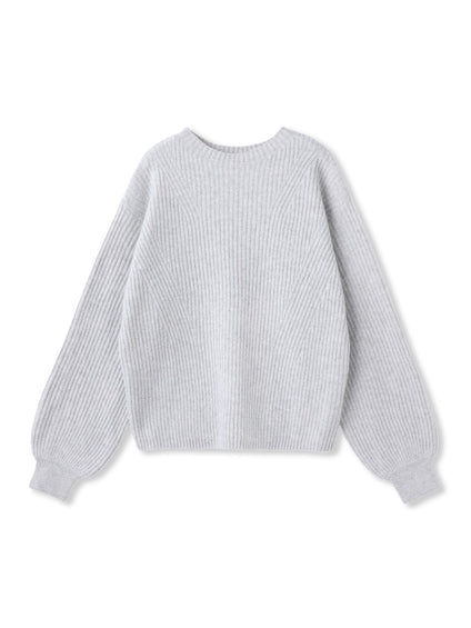 【WEB限定カラーあり】ラメボトルネックプルオーバー≪手洗い可能≫