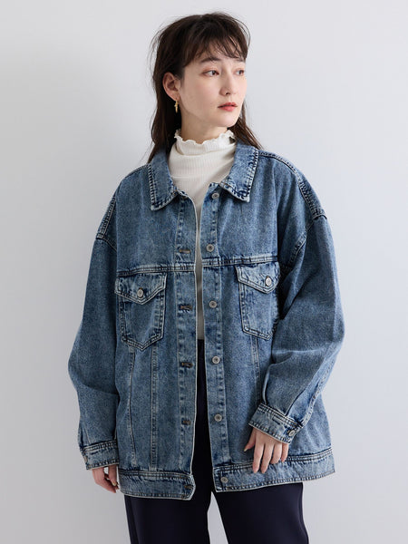 オーバーシルエットデニムジャケット≪洗濯機で洗える≫ | VICKY