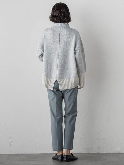 【WEB限定】”ふんわり配色の”もっちりハイネックニット