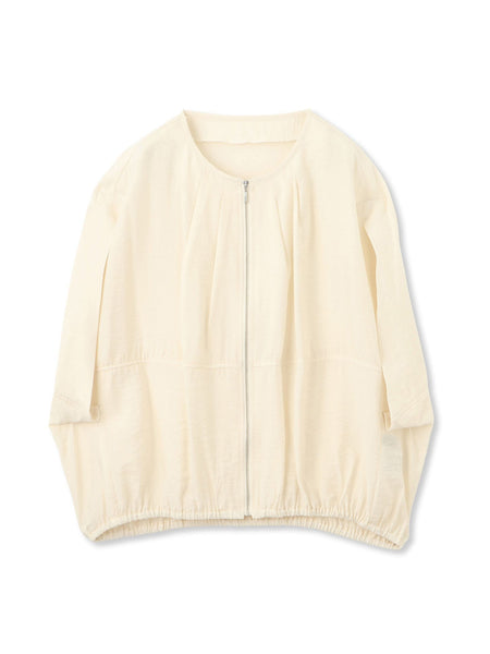 【WEB限定】スリットスリーブノーカラーブルゾン≪手洗い可能≫